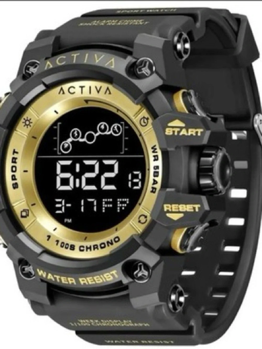Activa X Invicta Digital Men's Watch - 50mm, Black (AIC-ACW8082-005)